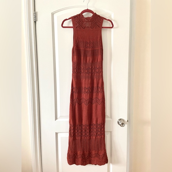 Anthropologie Crochet Knit Midi Dress XS - Picture 5 of 9